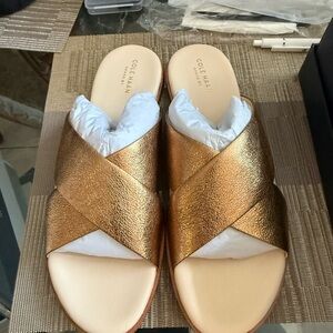 Cole Haan Women's Metallic Gold Sandals